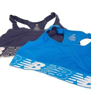 New Balance Size Medium Blue Medium Impact Sports Bra Style R000542 Bundle